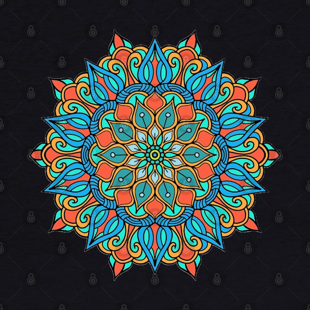 Colorful Yoga Mandala, Zen and anti-stress by Rabie